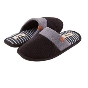 NWT Floopi Womens slip On House Slippers Black L (9-10)